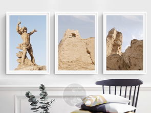 風景裝飾畫 簡約無框畫，打造自然藝術沙發背景墻